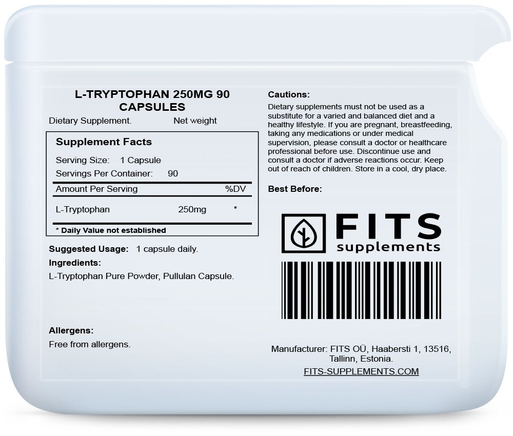 L-Tryptophane 250mg 90 gélules