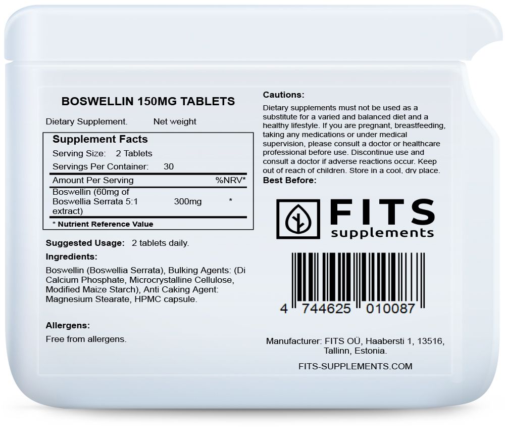 Boswellin 150mg 60 comprimés