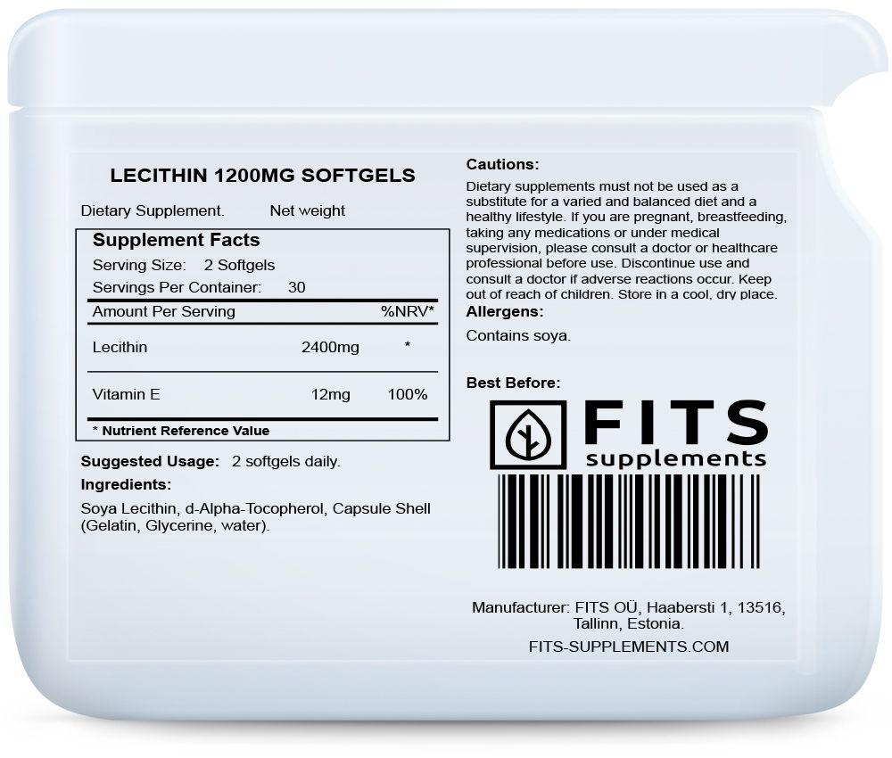 Lécithine 1200mg 60 softgels