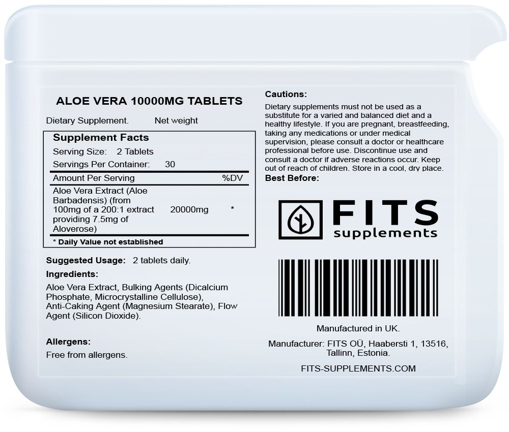 Aloe Vera 10000mg 60 comprimés