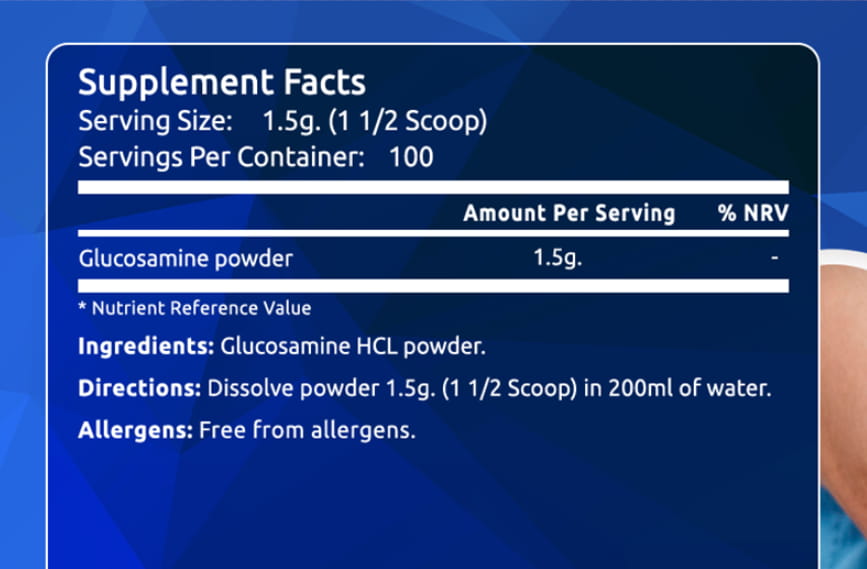 Glucosamine powder 150g - FITS Dietary Supplements