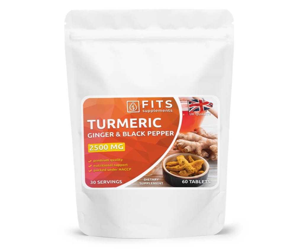 Curcuma fort 2500mg avec gingembre et poivre noir 60 comprimés