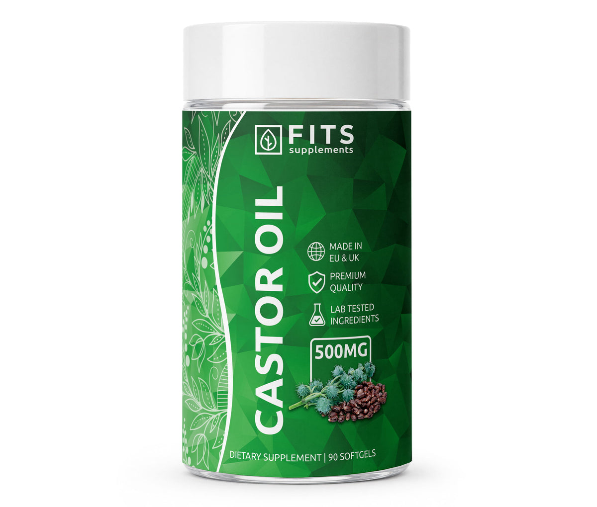 Huile de ricin 500mg 90 softgels
