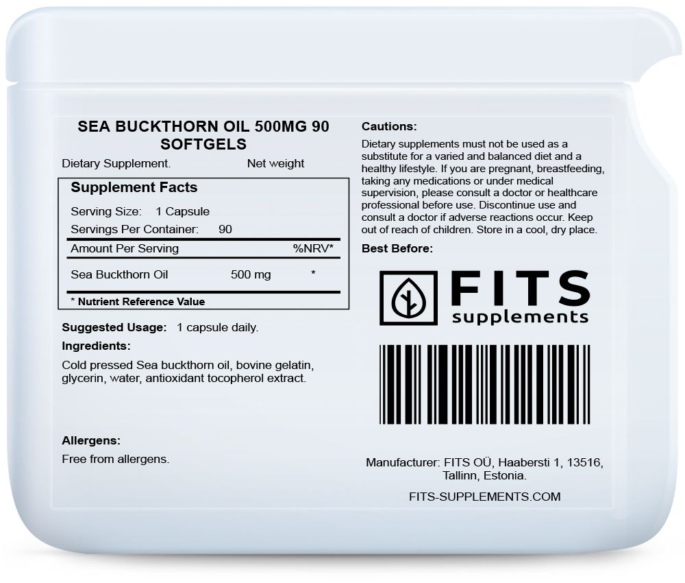 Huile d'Argousier 500mg 90 softgels