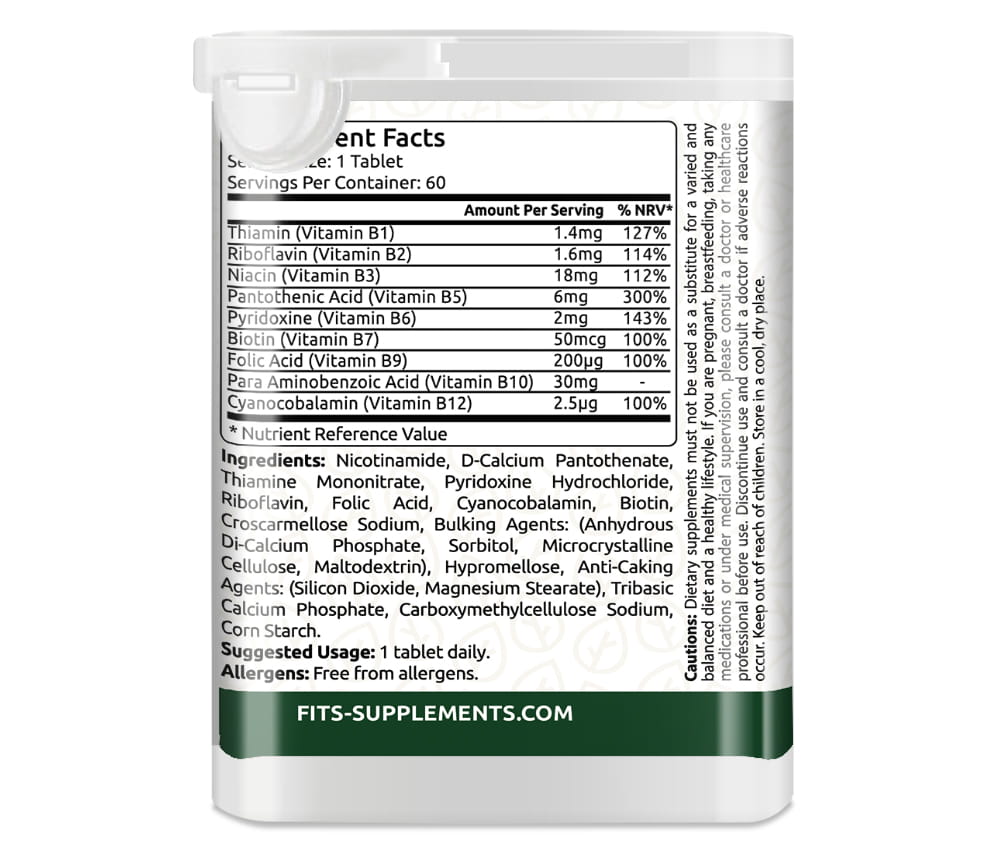 Complexe de vitamines B 60 comprimés