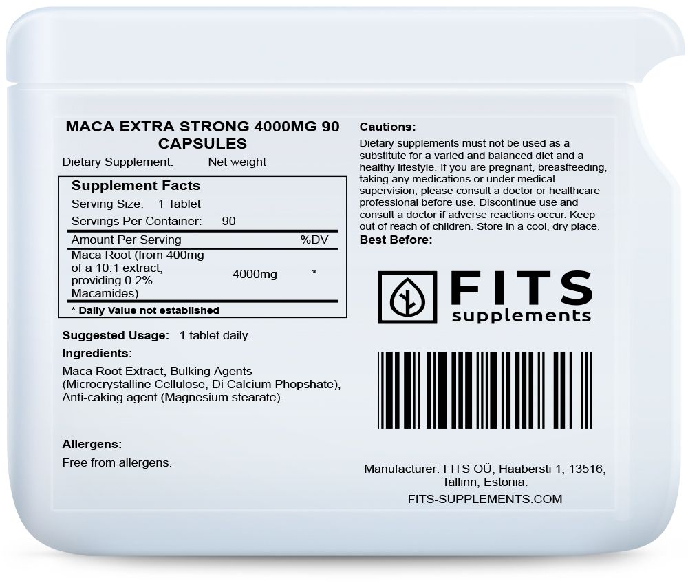 Maca Extra Forte 4000mg 90 capsules