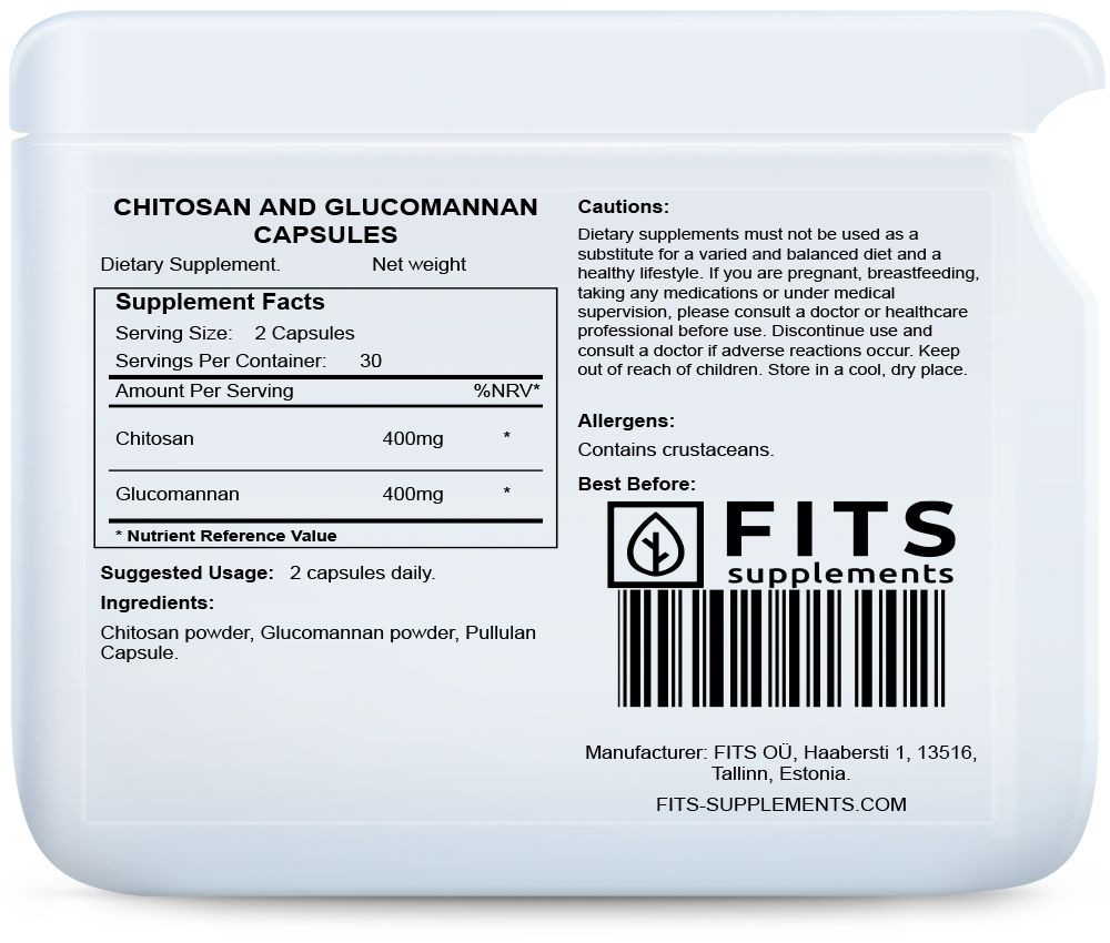 Chitosan et Glucomannane 60 gélules