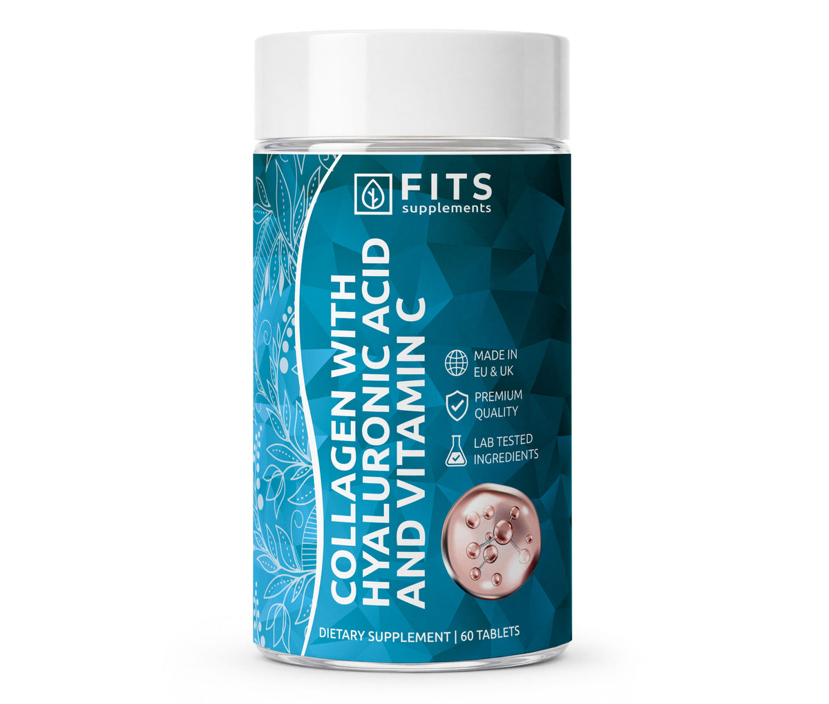 Collagène avec Acide Hyaluronique et Vitamine C 60 comprimés