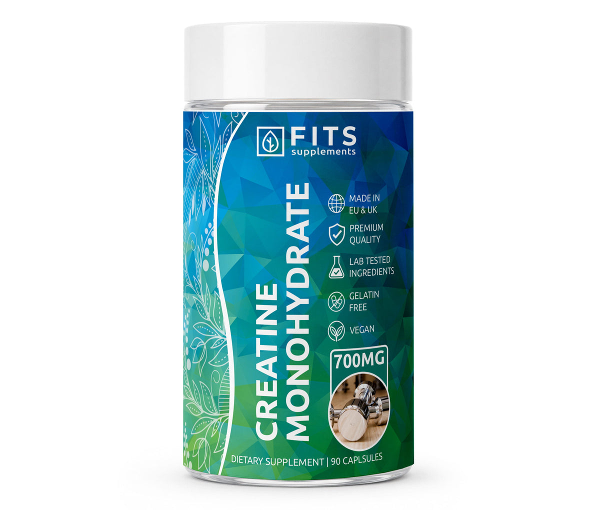 Créatine Monohydrate 700mg 120 gélules