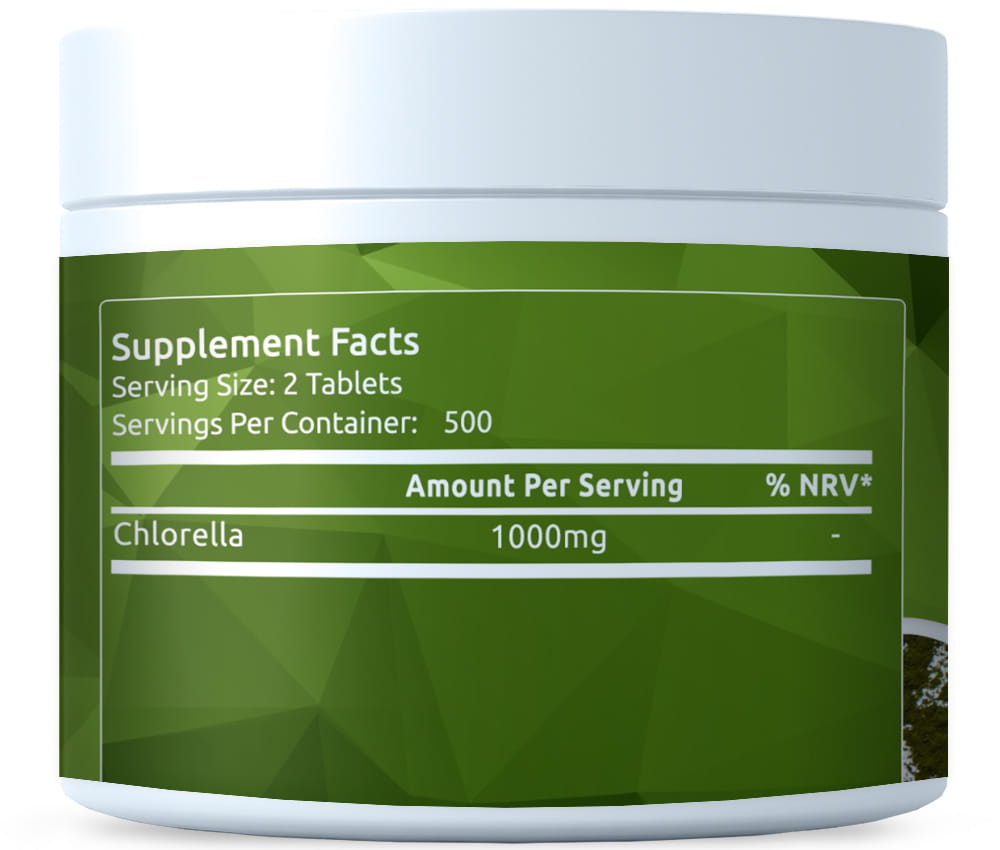 Chlorella BIO 500mg 1000 tablets - FITS Dietary Supplements