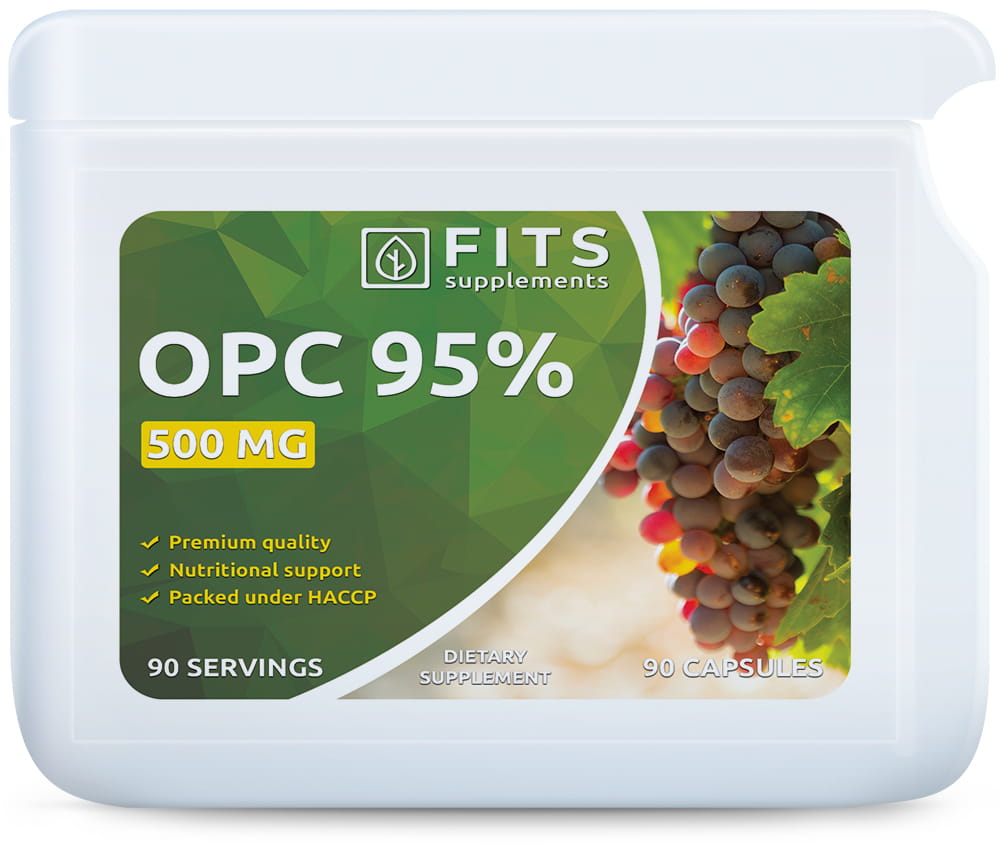 OPC Grape Seed Extract 500mg 90 capsules - FITS Dietary Supplements