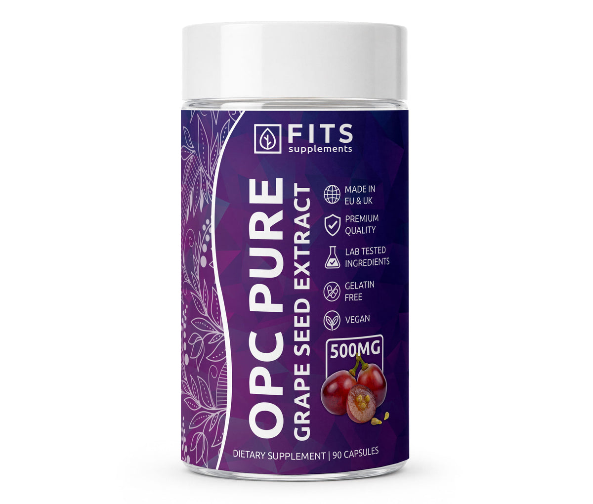 OPC Extrait de pépins de raisin 500mg 90 gélules