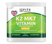 Vitamin K2 MK7 100 mcg 90 tablets - FITS Dietary Supplements