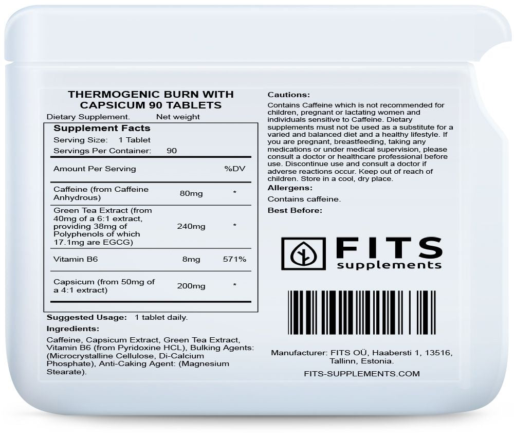 Brûleur Thermogénique avec Capsicum 90 comprimés