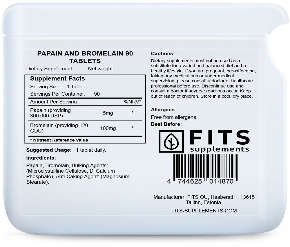 Papaye et Bromélaïne 90 comprimés