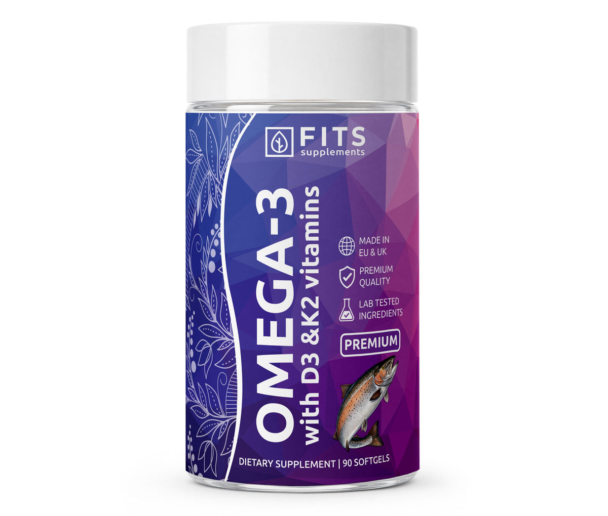 Oméga 3 Premium avec vitamines D3 et K2 90 softgels