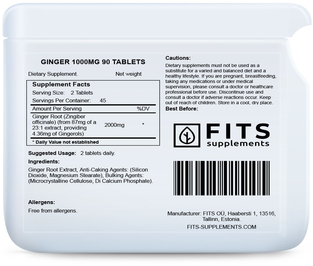 Gingembre 1000mg 90 comprimés