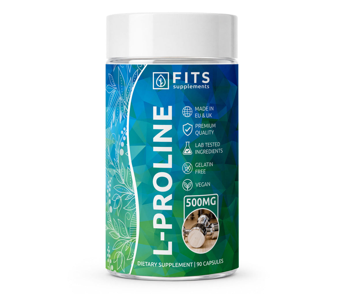 L-Proline 500 mg, 90 gélules