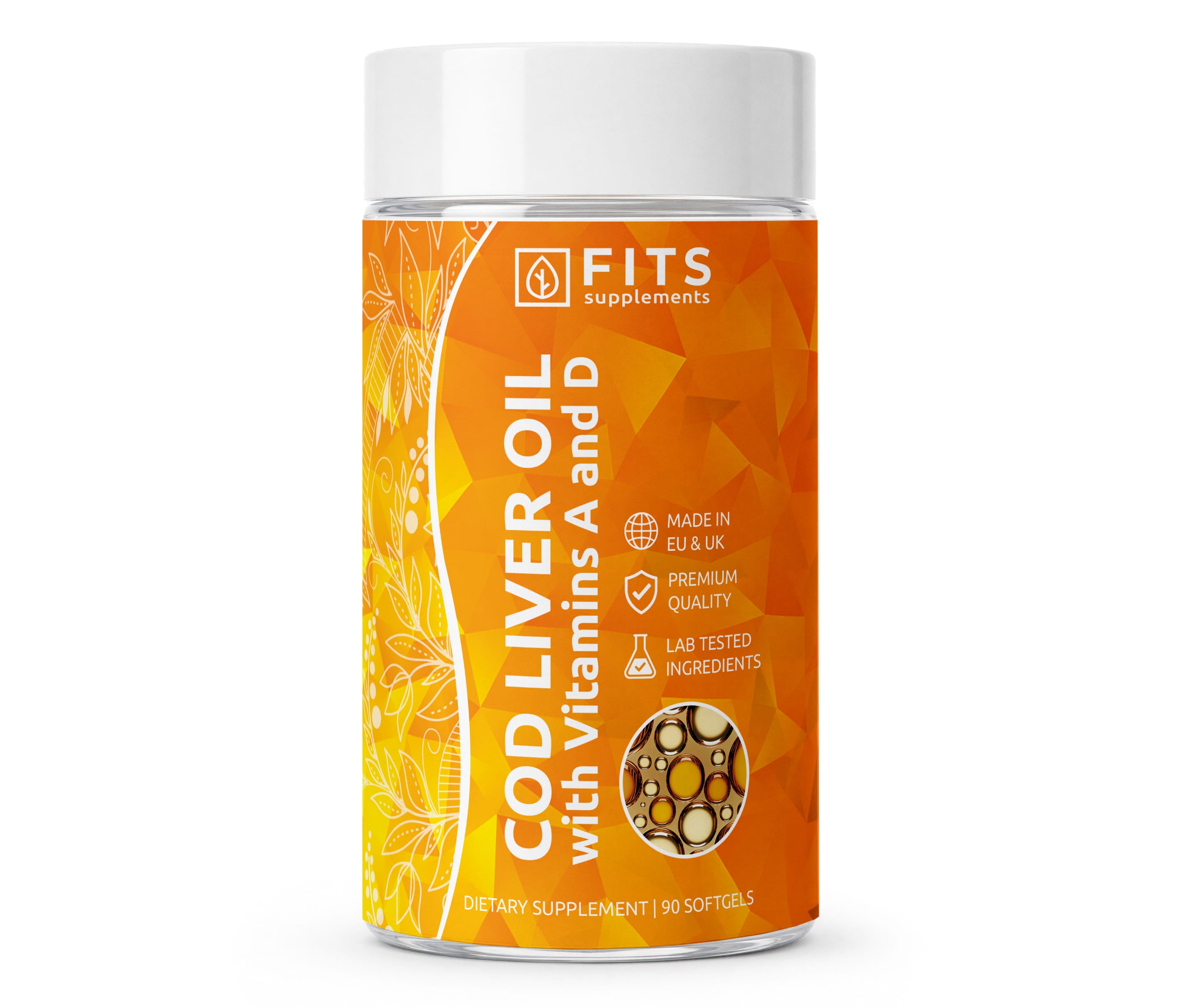 Huile de foie de morue avec vitamines A et D 90 softgels