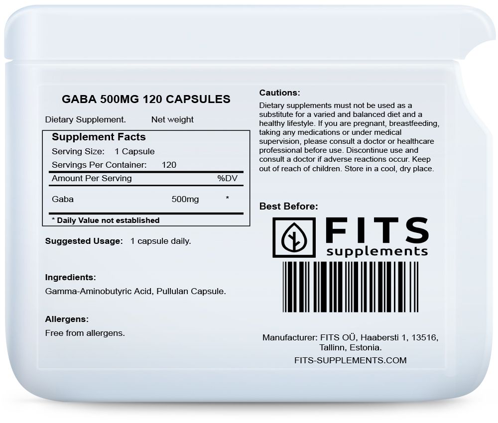 GABA 500mg 120 gélules
