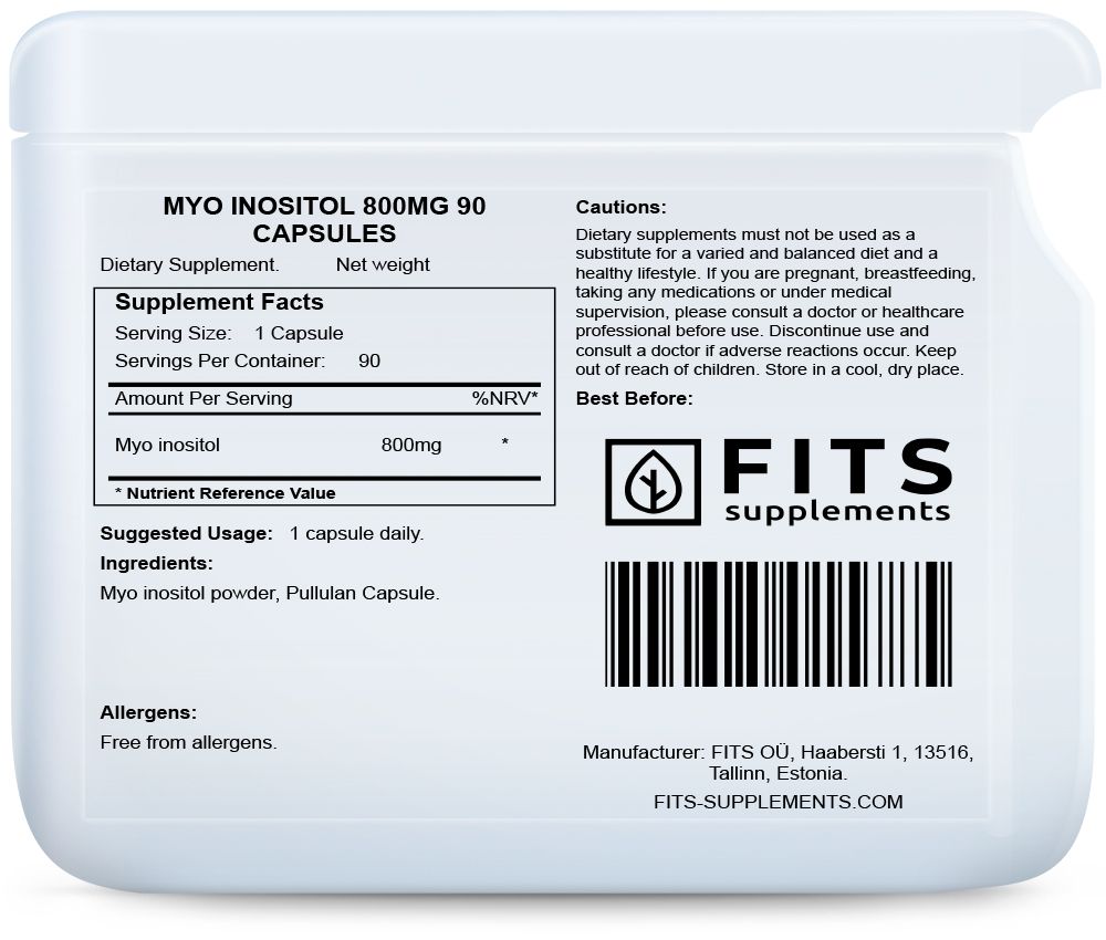 Myo inositol 800mg 90 gélules