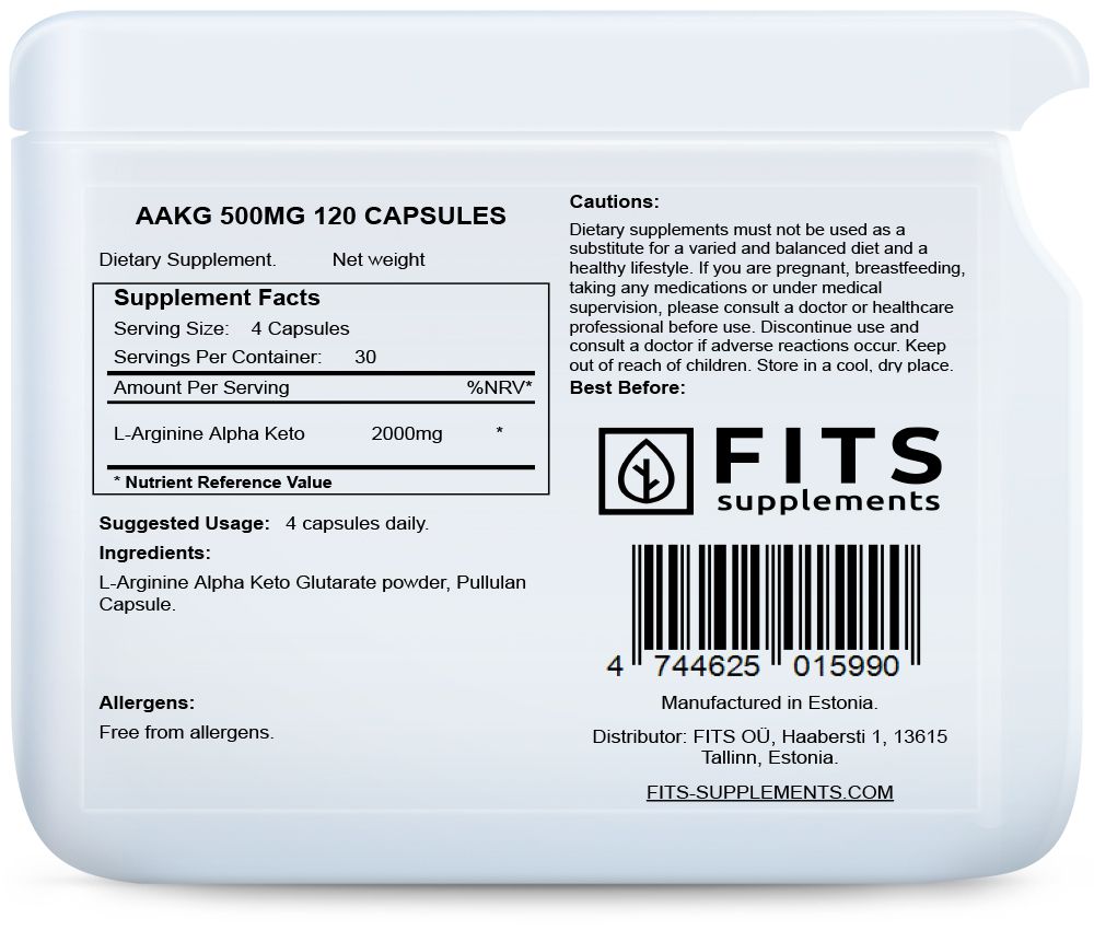 AAKG 500mg 120 gélules