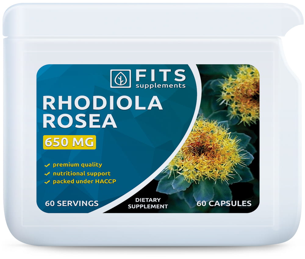 Rhodiola Rosea 650mg 60 capsules - FITS Dietary Supplements