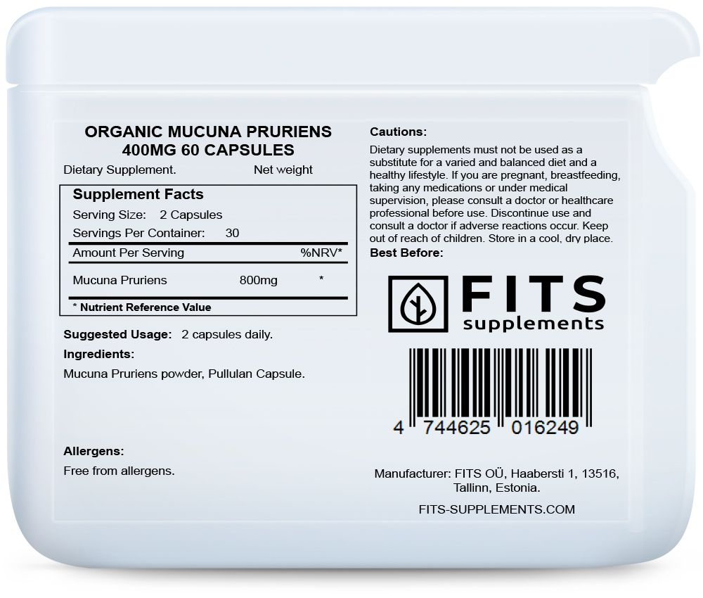 Mucuna Pruriens Bio 400mg 60 gélules