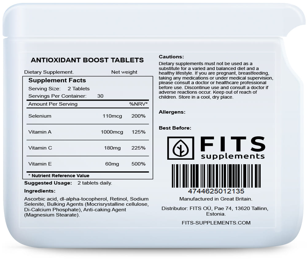 Antioxidant Boost 60 tablets - FITS Dietary Supplements
