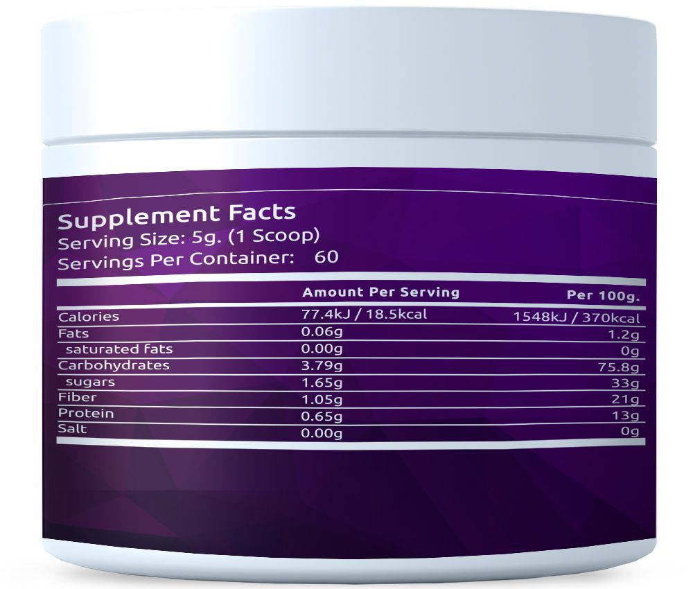 BIO Organic Black Maca powder 300g - FITS Dietary Supplements